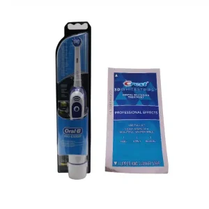 Oral-B Pro-Expert Clean battery toothbrush +Crest 3D White Professional Effects Teeth Whitening Strip